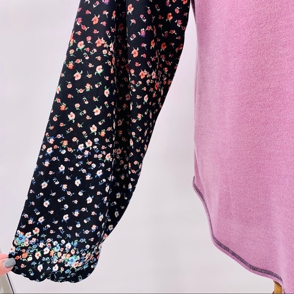 Twenty Second Mixed Material Baloon Sleeve Top Med - Picture 5 of 8